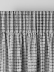 Grey Brushed Mini Check Made To Measure Curtains - Image 5 of 9