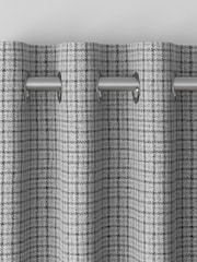 Grey Brushed Mini Check Made To Measure Curtains - Image 7 of 9
