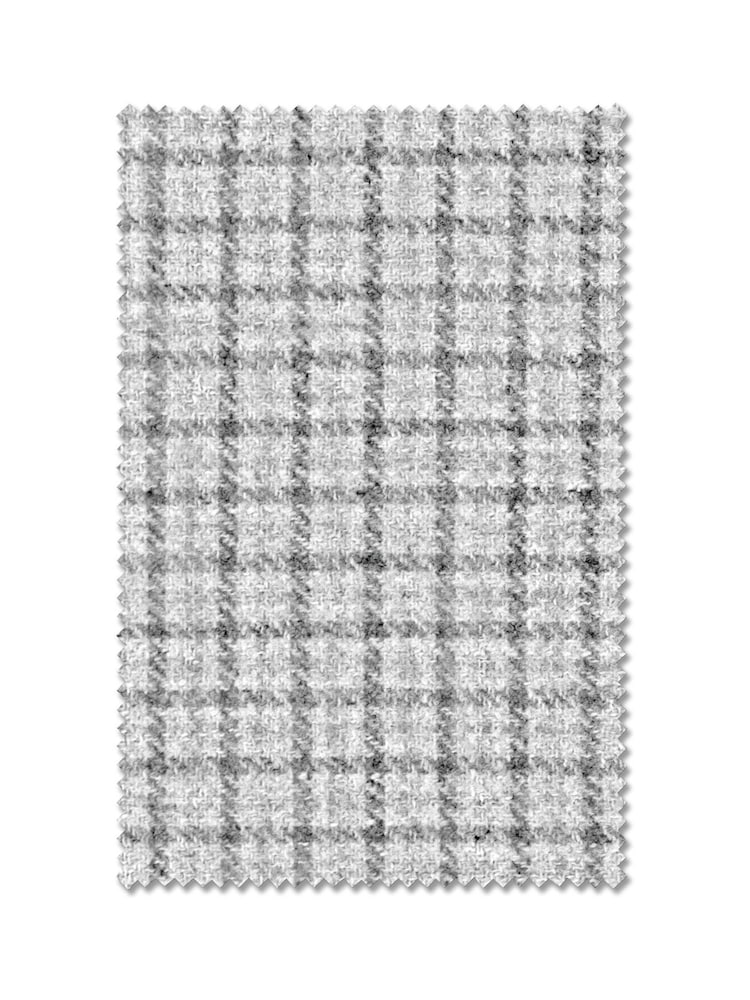 Grey Brushed Mini Check Made To Measure Curtains - Image 9 of 9