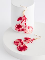 Red Cherry Resin Earrings - Image 4 of 4