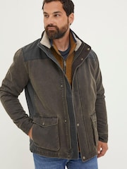 FatFace Brown Broadsands Colour Block Jacket - Image 1 of 6