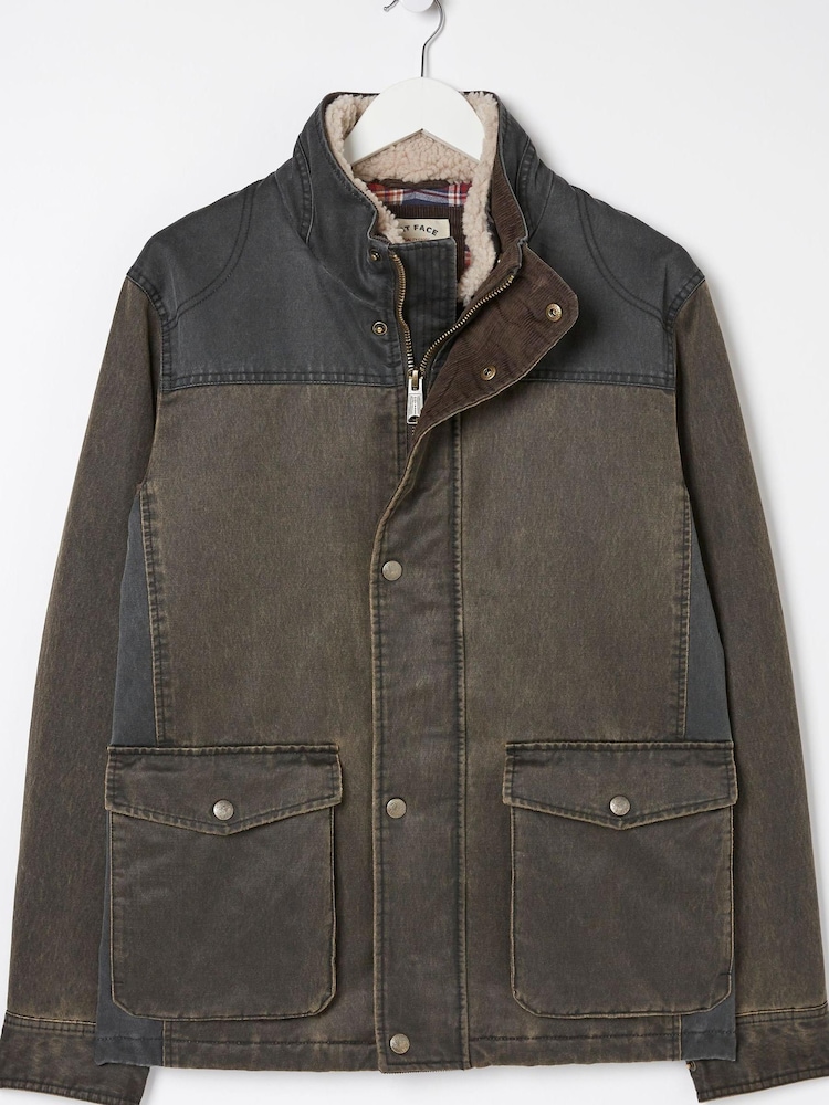 FatFace Brown Broadsands Colour Block Jacket - Image 6 of 6