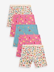 Pink/Blue Stampy Long Leg Short Briefs 5 Pack (2-16yrs) - Image 1 of 4