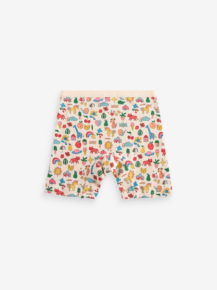 Pink/Blue Stampy Long Leg Short Briefs 5 Pack (2-16yrs) - Image 3 of 4