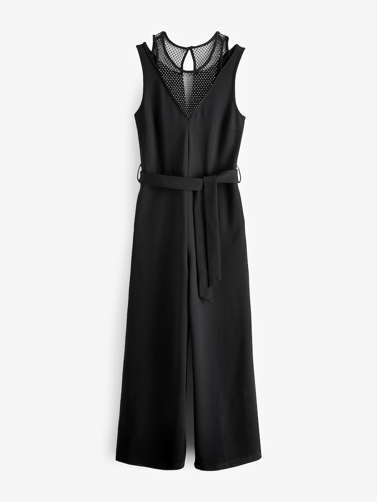 Black Diamond Black Diamante Ponte Jumpsuit - Image 5 of 6
