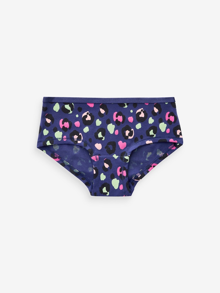 Pink/Purple Animal Print Hipsters 7 Pack (2-16yrs) - Image 2 of 10