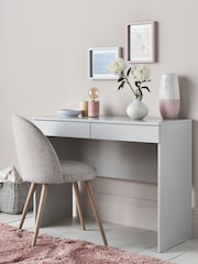Grey Flynn 2 Drawer Console Dressing Table - Image 2 of 10