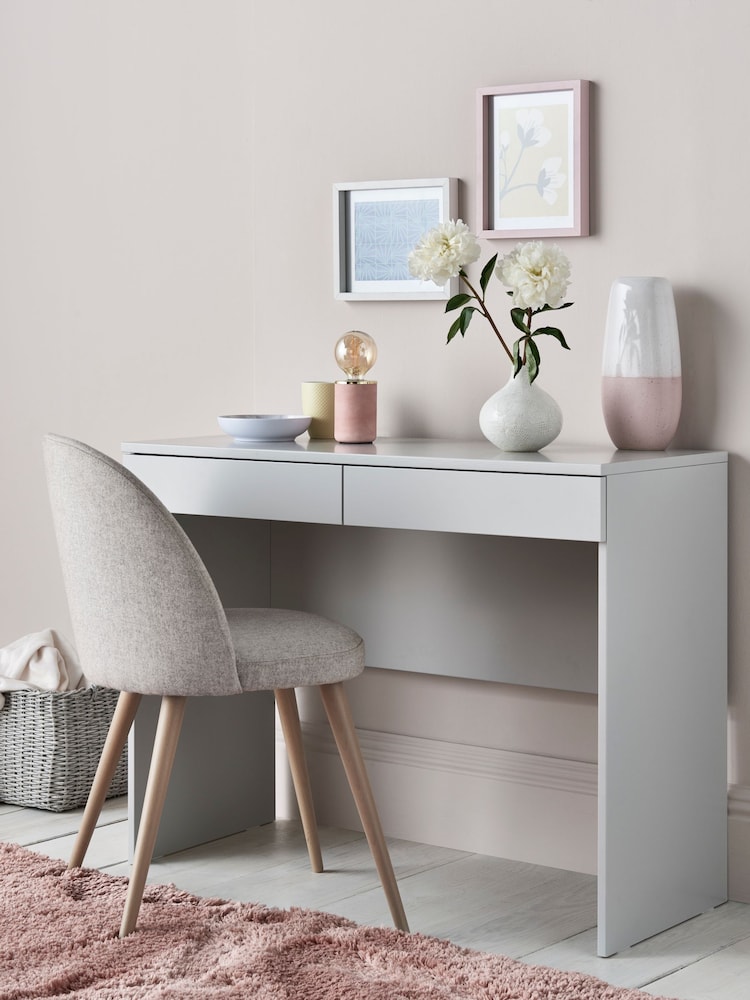 Grey Flynn 2 Drawer Console Dressing Table - Image 2 of 10