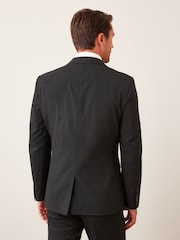 črna - Slim - Teksturiran suknjič obleke iz mešanice volne - Slika 2 iz 8