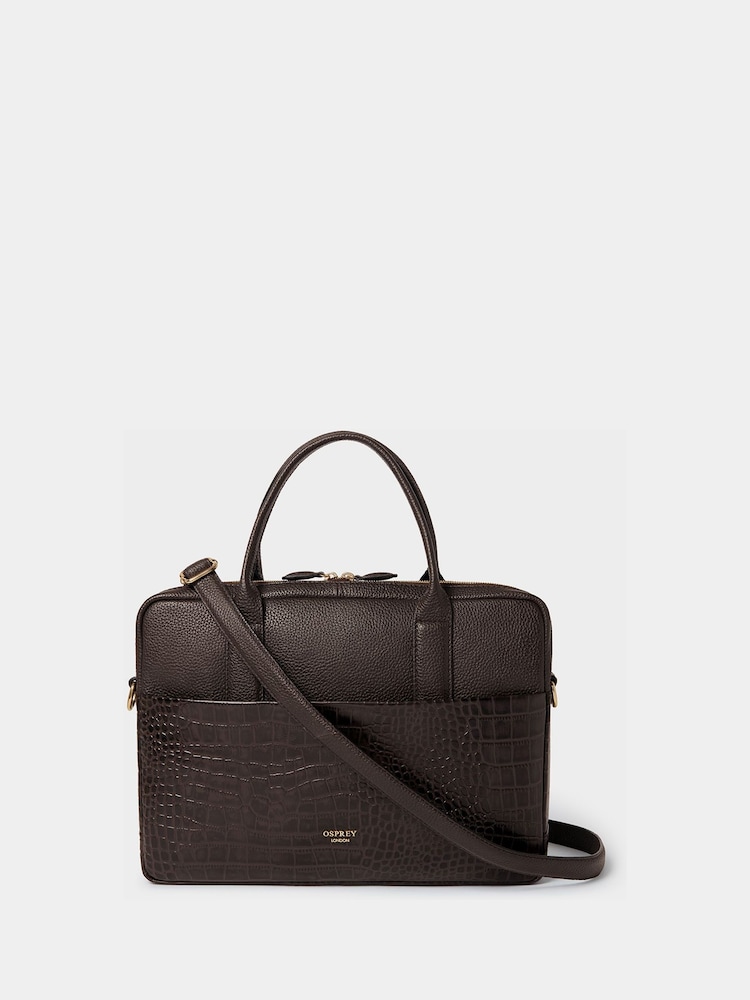 Osprey London Brown The Kellie Leather Laptop Bag - Image 1 of 6