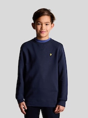 Lyle & Scott Navy Blue Crew Neck 100% Cotton Sweatshirt - Image 1 of 5