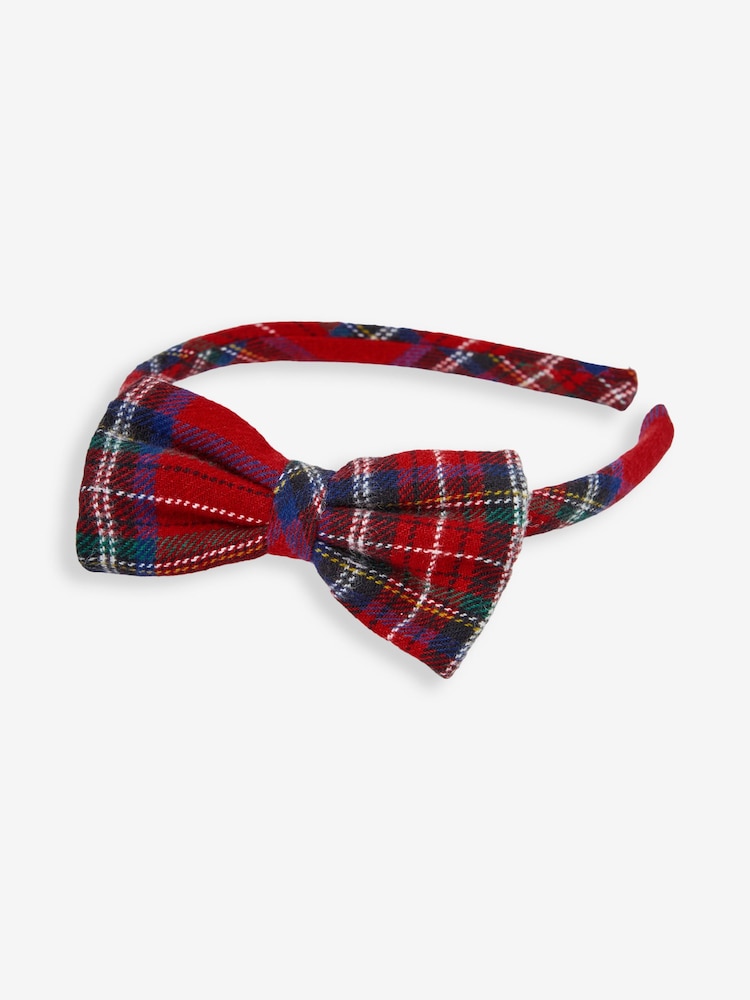 JoJo Maman Bébé Navy Blue Tartan Hairband - Image 1 of 3