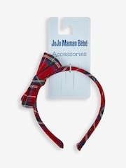 JoJo Maman Bébé Navy Blue Tartan Hairband - Image 2 of 3