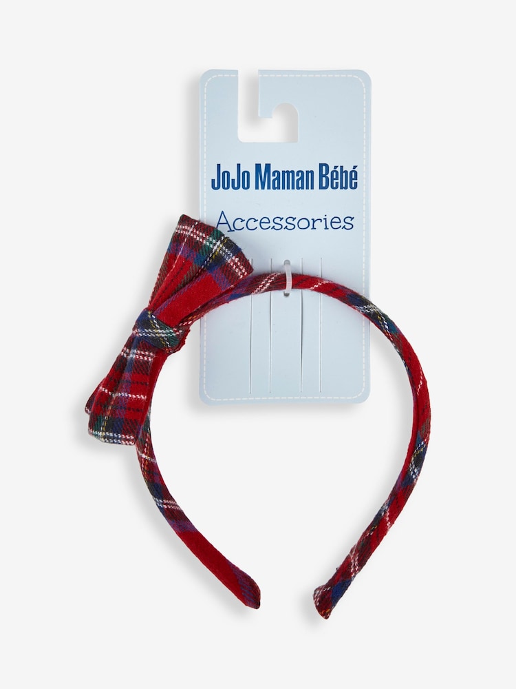 JoJo Maman Bébé Navy Blue Tartan Hairband - Image 2 of 3