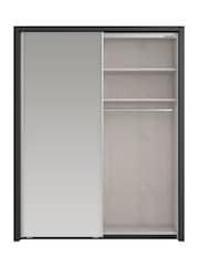 Wiemann Graphite Peyton Glass and Mirror Sliding 1.6m Sliding Semi Fitted Wardrobe - Image 5 of 6
