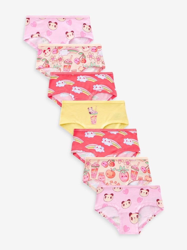 Panda, pink - Hüftslips mit Animalprint im 7er-Pack (2 bis 16 Jahre) - Bild 1 von 3 Panda, pink - Hüftslips mit Animalprint im 7er-Pack (2 bis 16 Jahre) - Bild 1 von 3