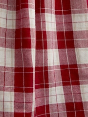 JoJo Maman Bébé Red Tartan Check Embroidered Collar Dress - Image 6 of 6