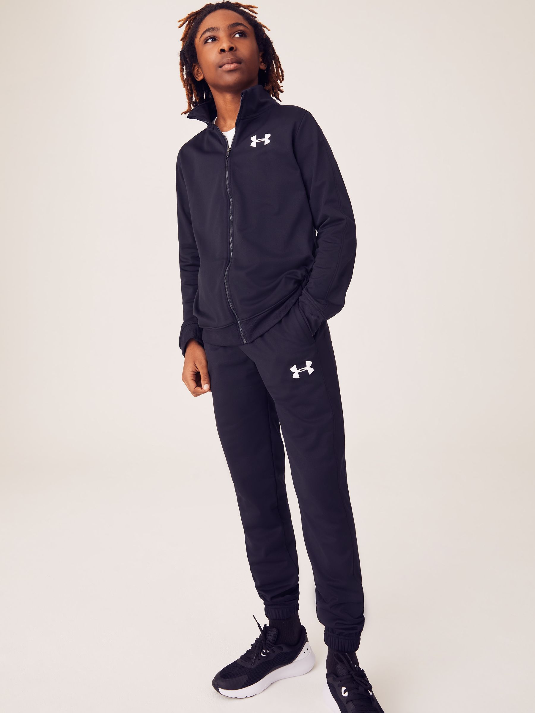 Buy Under Armour Black Boys Youth Knit Tracksuit from Next Luxembourg