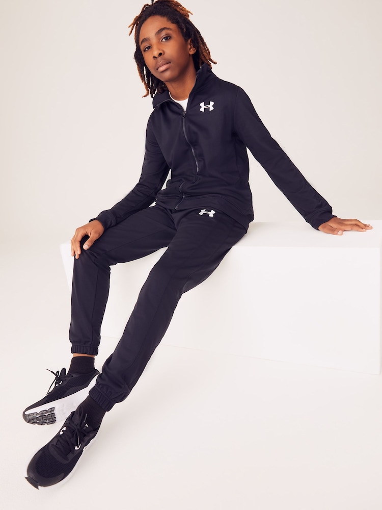 Under Armour Black Boys Youth Knit Tracksuit - Image 4 of 10
