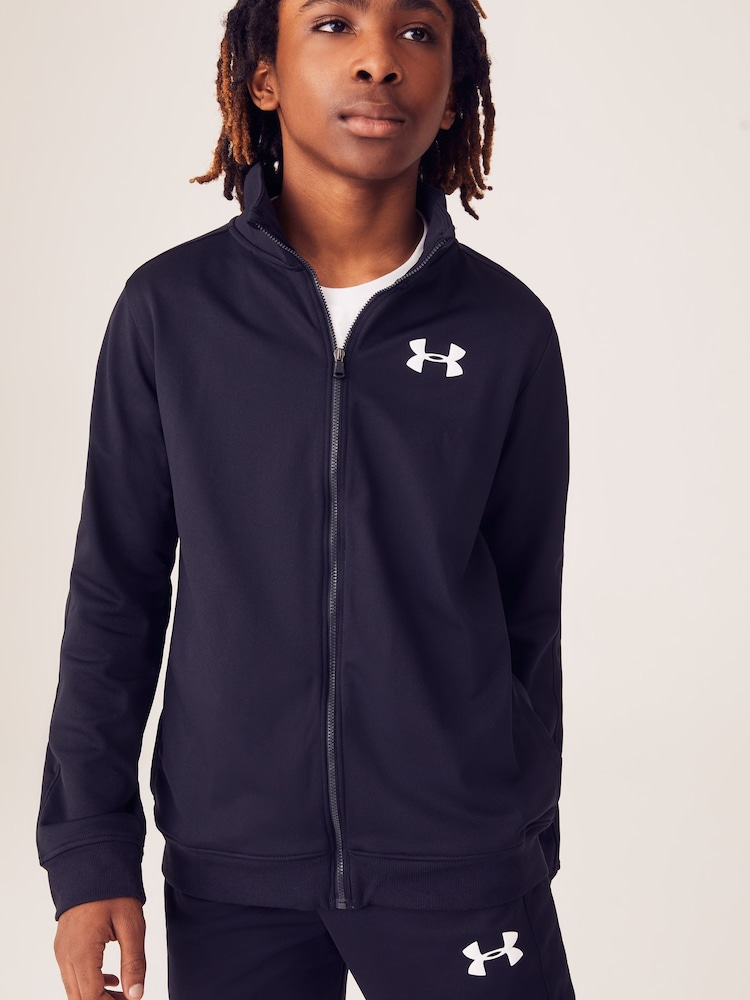 Under Armour Black Boys Youth Knit Tracksuit - Image 5 of 10