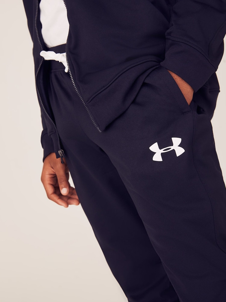 Under Armour Black Boys Youth Knit Tracksuit - Image 8 of 10