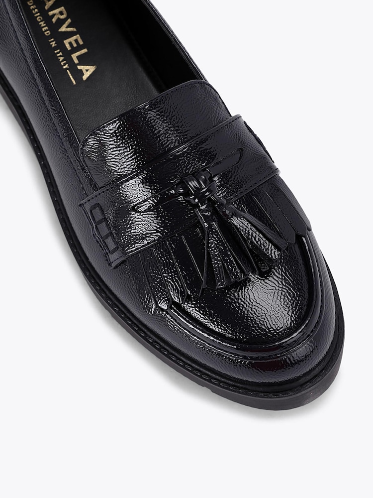 Carvela Navy Blue Patent Sky Tassel Shoes - Image 4 of 4 Carvela Navy Blue Patent Sky Tassel Shoes - Image 4 of 4