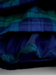 JoJo Maman Bébé Navy Blue Tartan Skirt & Embroidered Blouse Set - Image 7 of 7