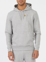 Luke 1977 Grey Los Angeles 2 Mid Marle 100% Cotton Hoodies - Image 1 of 7