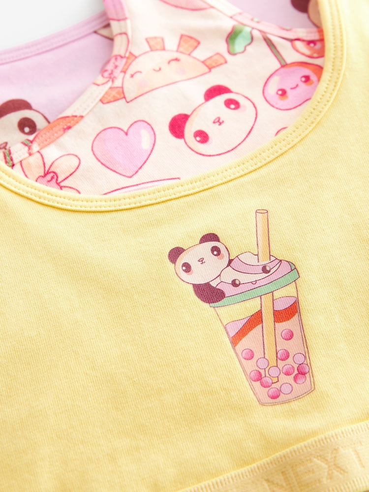 Panda, pink - Crop Tops 3er-Pack (5-16 Jahre) - Bild 2 von 2 Panda, pink - Crop Tops 3er-Pack (5-16 Jahre) - Bild 2 von 2