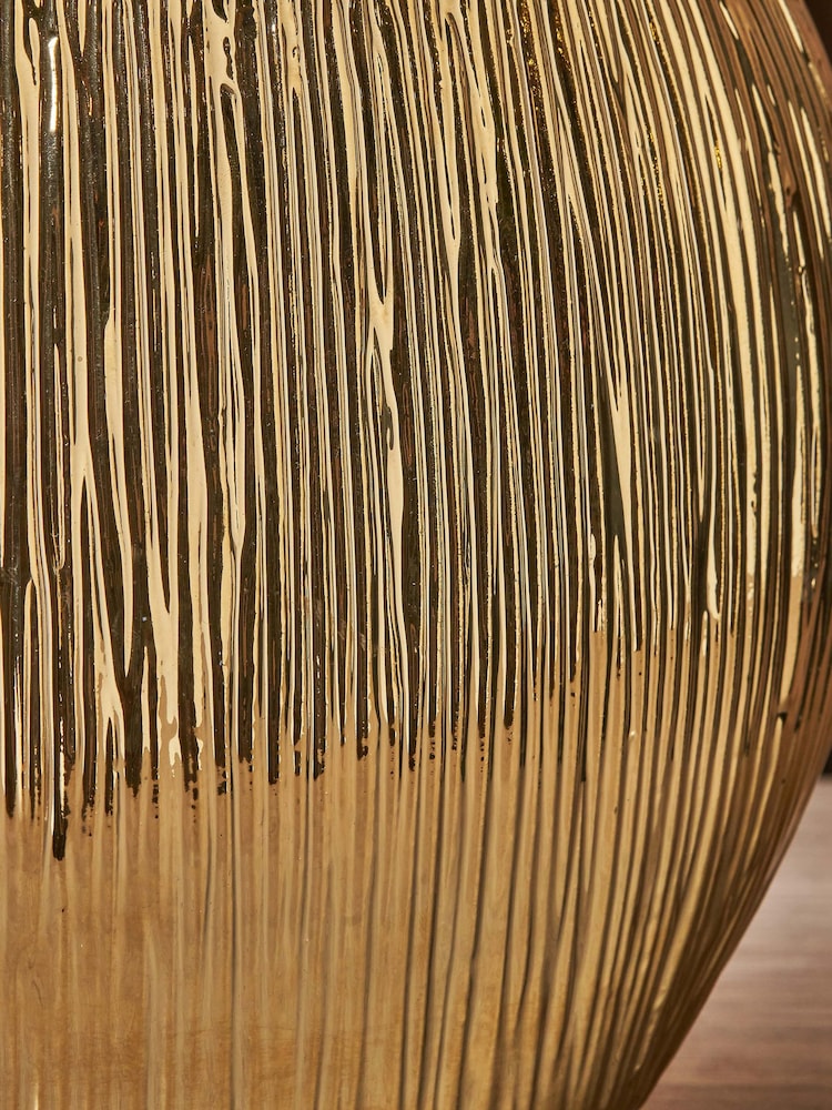 Pacific Gold Gemini Etched Ceramic Table Lamp - Image 4 of 4
