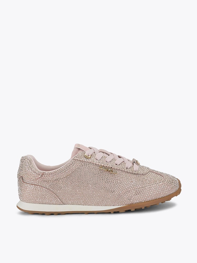 Carvela Pink Martina Embellished Trainers - Image 1 of 4 Carvela Pink Martina Embellished Trainers - Image 1 of 4