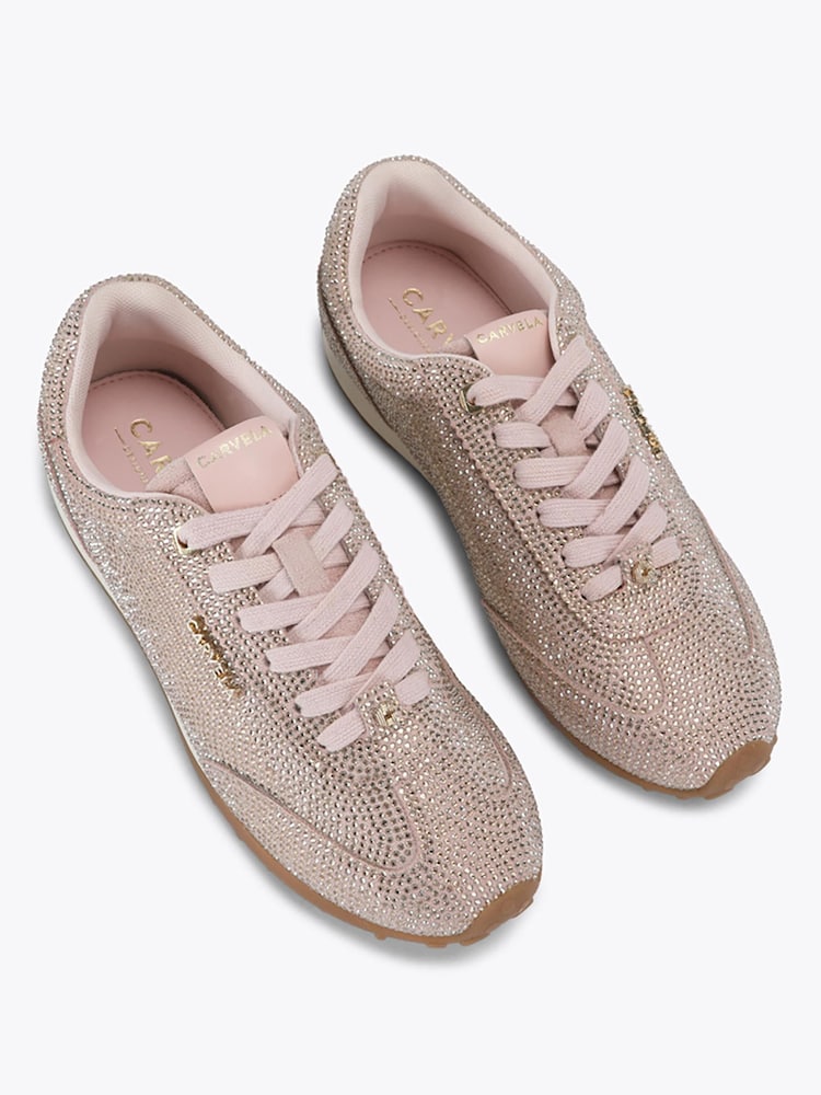 Carvela Pink Martina Embellished Trainers - Image 2 of 4 Carvela Pink Martina Embellished Trainers - Image 2 of 4