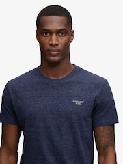 Superdry Blue Essential Stacked Logo Embroidered T-Shirt - Image 5 of 7