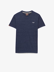 Superdry Blue Essential Stacked Logo Embroidered T-Shirt - Image 6 of 7