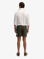 Superdry Green Printed Logo 16-Inch Swim Shorts - Image 3 of 8