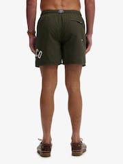 Superdry Green Printed Logo 16-Inch Swim Shorts - Image 6 of 8