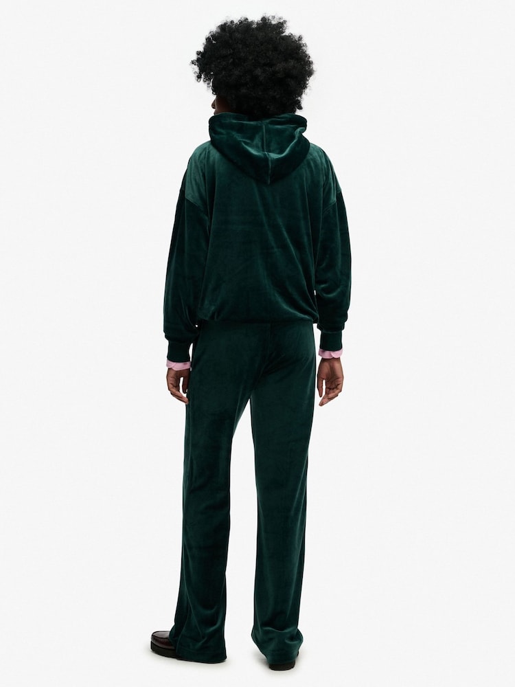 Superdry Green Country Club Velour Jogger - Image 2 of 6 Superdry Green Country Club Velour Jogger - Image 2 of 6