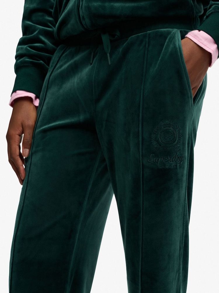 Superdry Green Country Club Velour Jogger - Image 6 of 6 Superdry Green Country Club Velour Jogger - Image 6 of 6