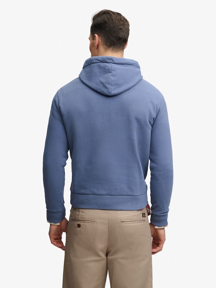 Superdry Blue Lo-Fi Dockside Hoodie - Image 2 of 5