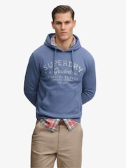 Superdry Blue Lo-Fi Dockside Hoodie - Image 3 of 5