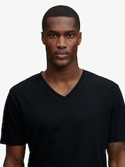 Superdry Black Classic Cotton Linen V-Neckline T-Shirt - Image 5 of 7