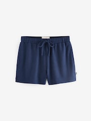 Laura Ashley Blue Cotton Blend Knit Lounge Shorts - Image 1 of 2