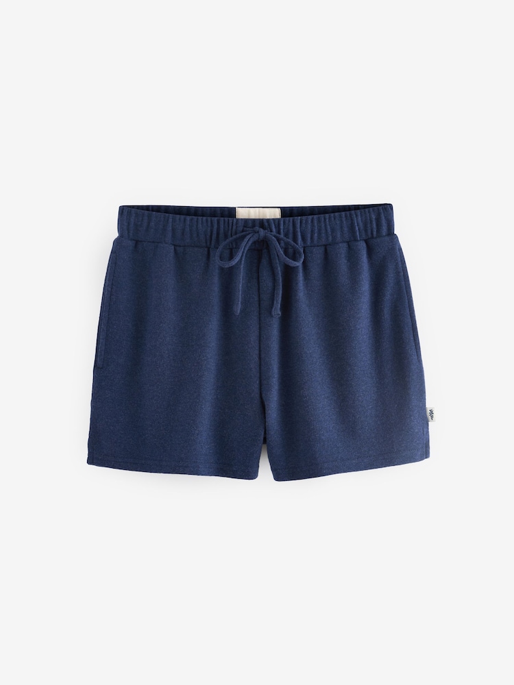 Laura Ashley Blue Cotton Blend Knit Lounge Shorts - Image 1 of 2