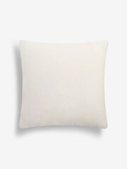 Natural Cream 50 x 50cm Madison Velvet Cushion - Image 3 of 4