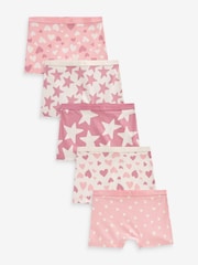 Pink Stampy Short Briefs 5 Pack (2-16yrs) - Image 1 of 8