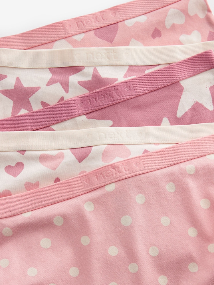 Pink Stampy Short Briefs 5 Pack (2-16yrs) - Image 8 of 8