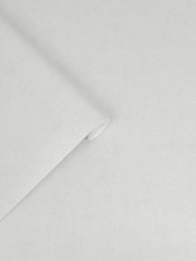 Laura Ashley Pale Silver Plain Textured 10M Wallpaper - Image 1 of 4