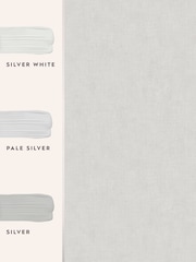 Laura Ashley Pale Silver Plain Textured 10M Wallpaper - Image 4 of 4