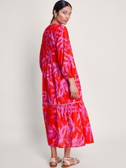 Monsoon 100 % Baumwoll-Kaftan mit Arissa-Palmenmuster - Bild 2 von 5