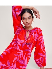 Monsoon 100 % Baumwoll-Kaftan mit Arissa-Palmenmuster - Bild 3 von 5